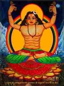 Painting of Hanumana as a Bhakti Yogi