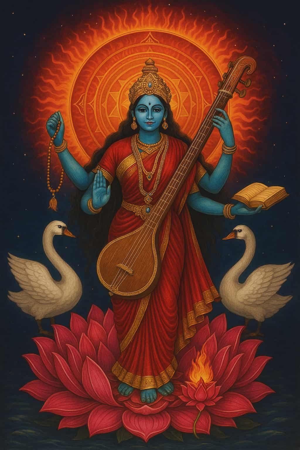 Bhagwati Mahasaraswati (tantric form)