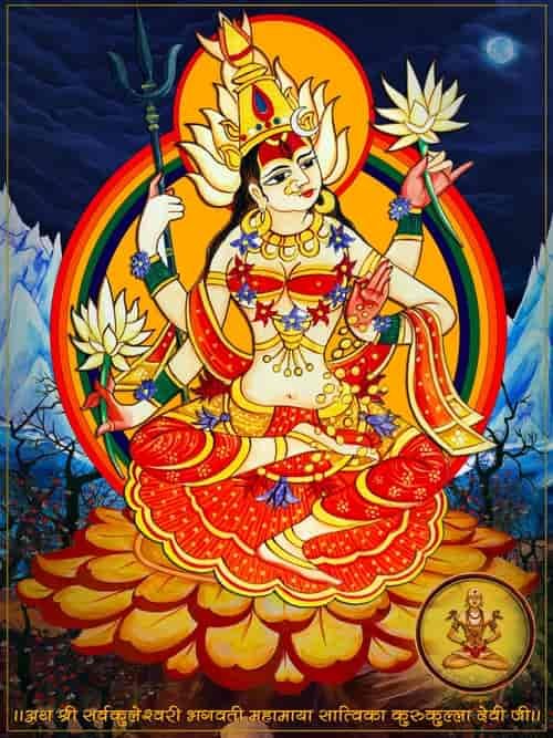 An Image of Satvic Kurukulla Devi