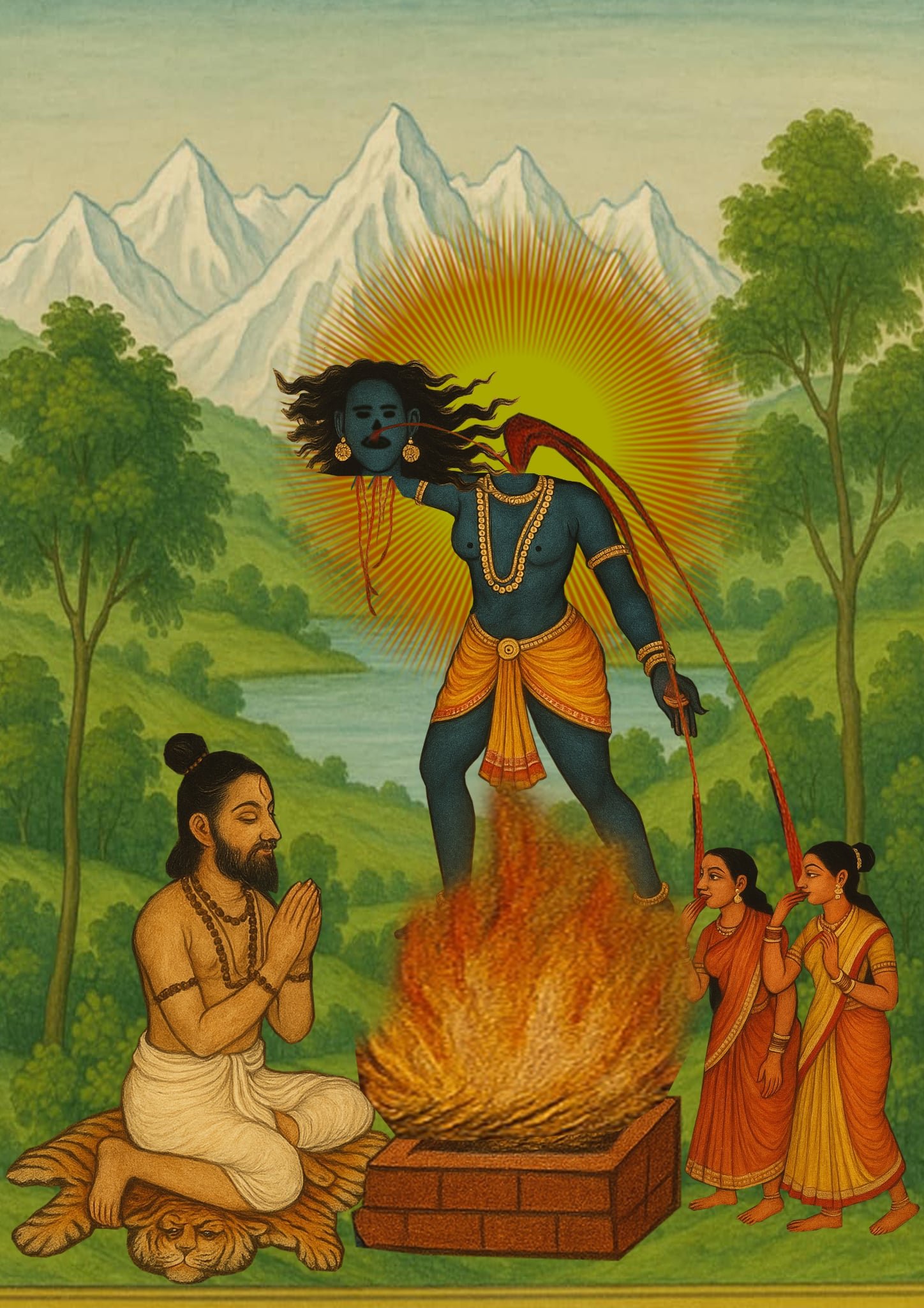A Kulant Yogi Performing Chhinna Shira Yagya (A representative image)