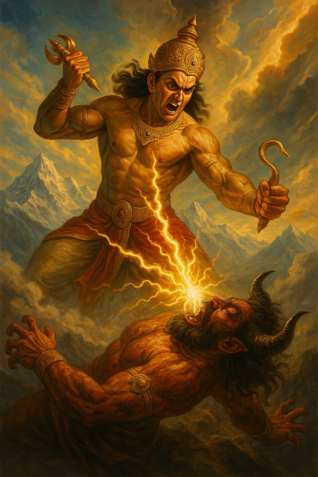 Vritrasura's destruction by Devaraj Indra