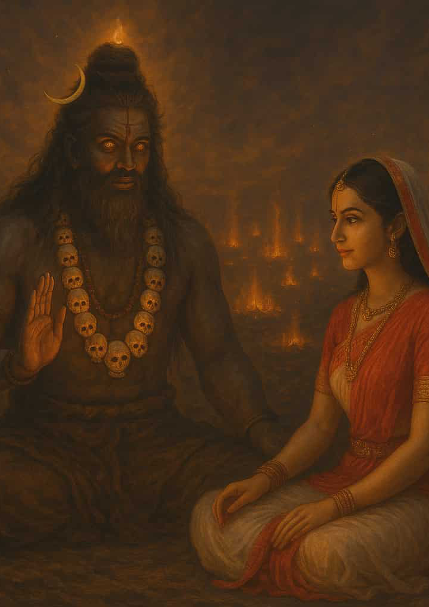Iamge: Swachchhand Bhairava Shiva imparting knowledge of tantra to goddess Kurukulla