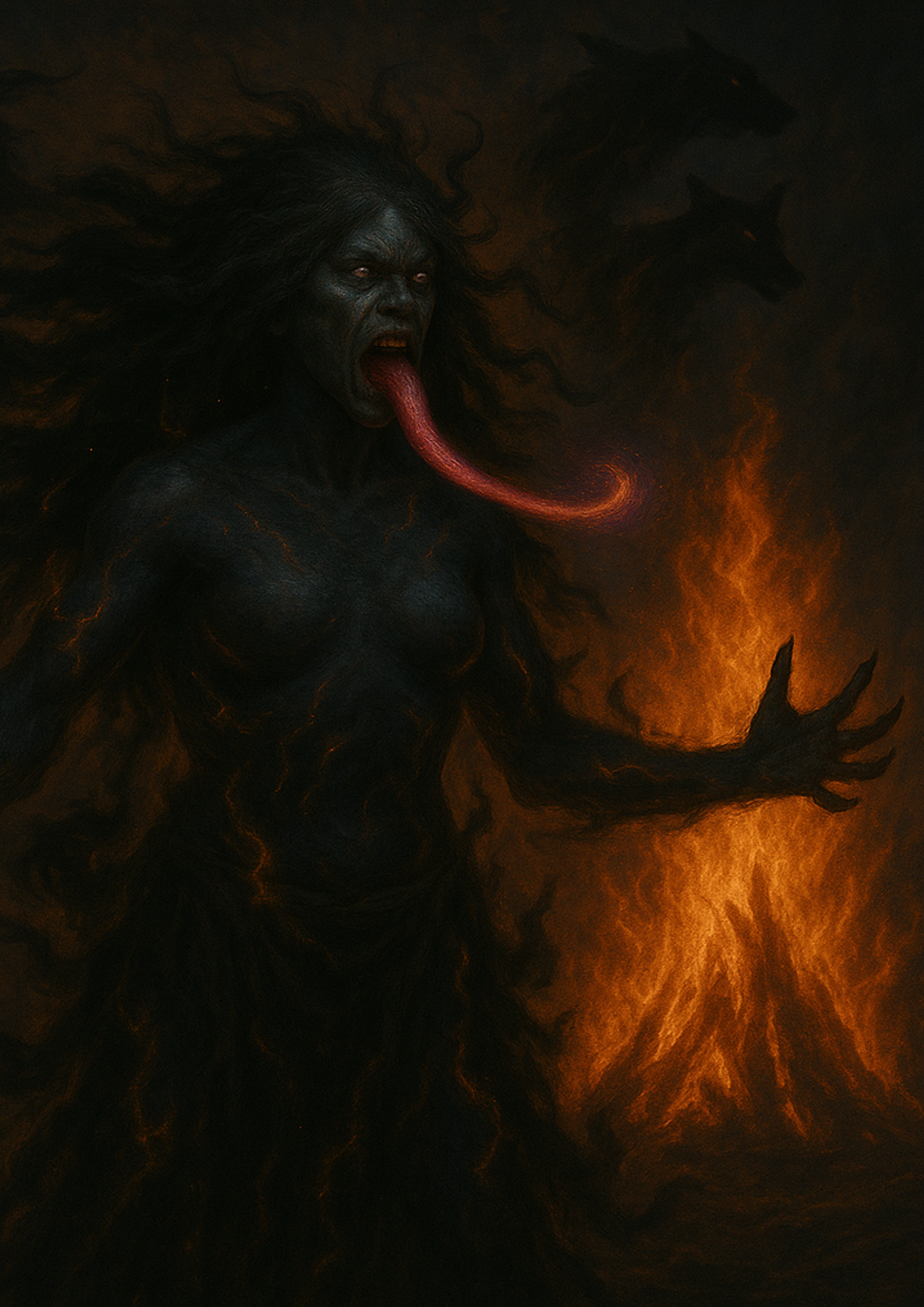 Bhagwati in her fierce form