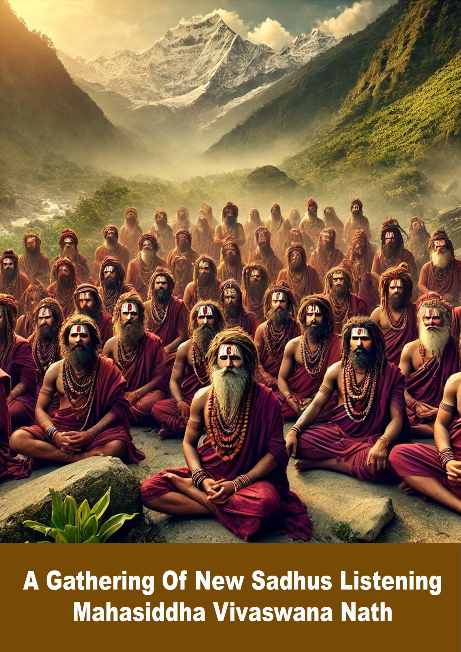 A Gathering Of New Sadhus Listening to Mahasiddha Vivaswana Nath Ji.
