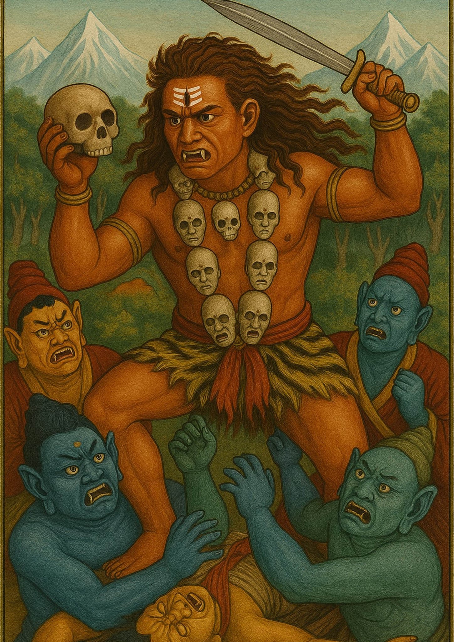 Tāmravaktra Jwāla Subjugationg Vajra Buddha Daityas